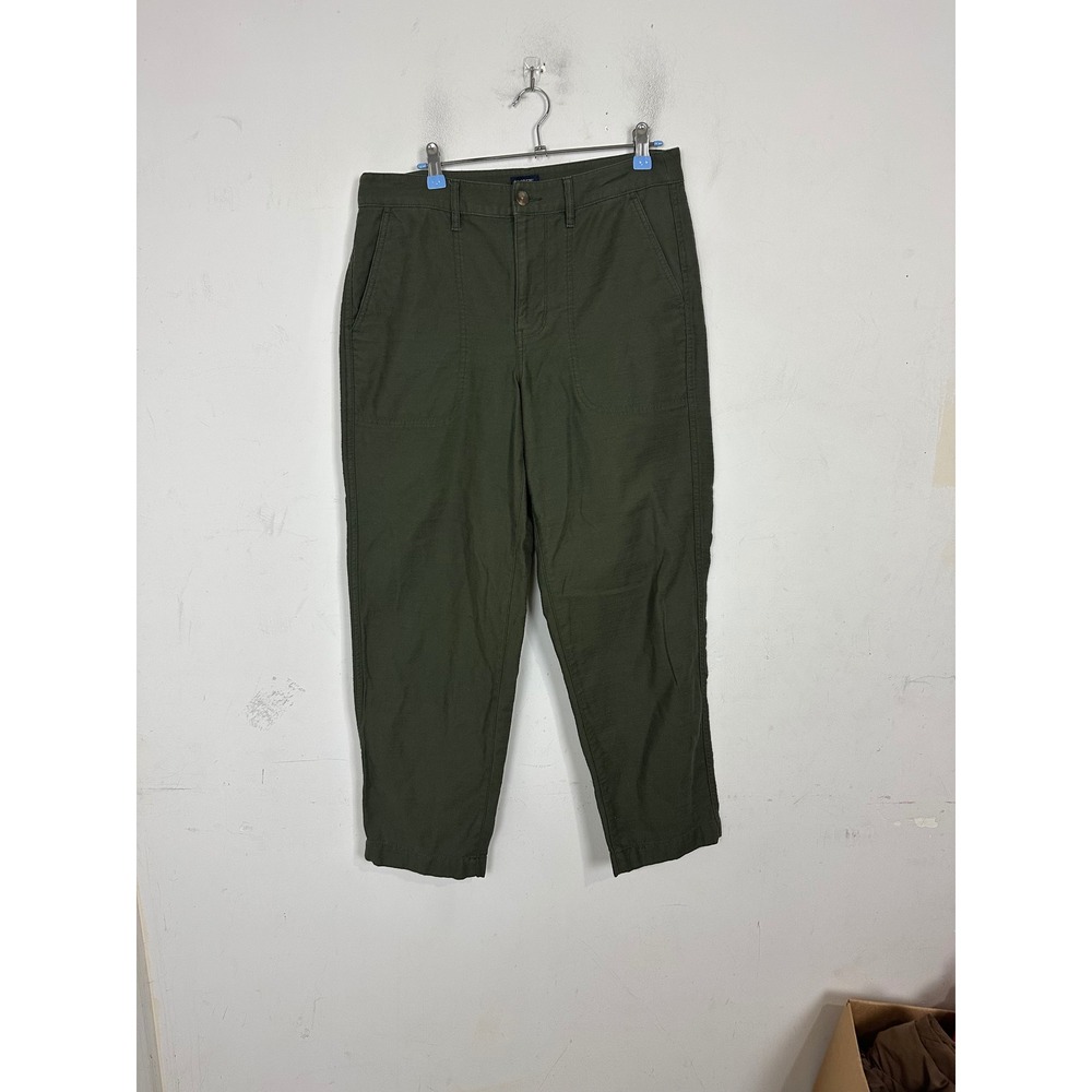 J.Crew‎ Olive Green Re-Imagined Cotton Chino Utility Pants Camp Womens 8